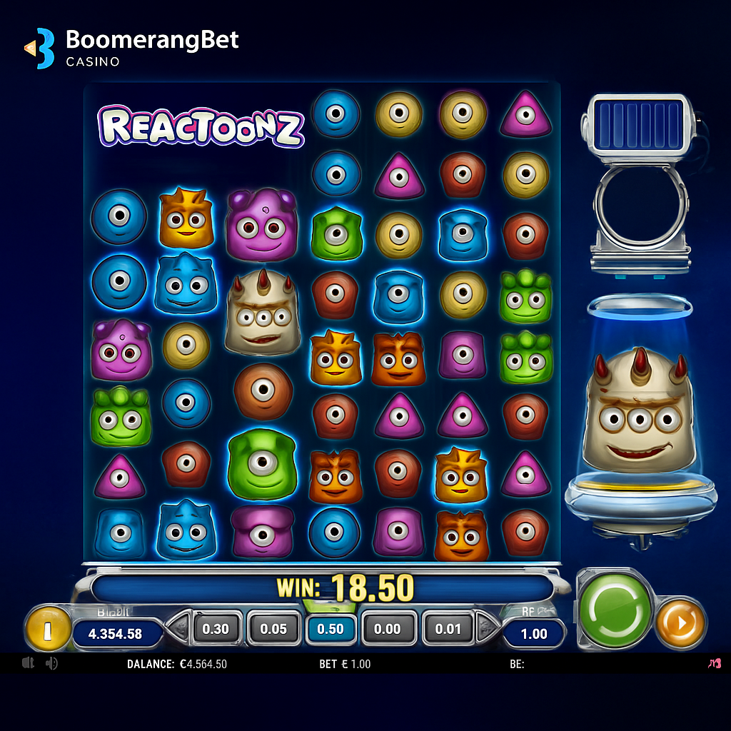 BoomerangBet - Reactoonz Slot Game - Speel Nu